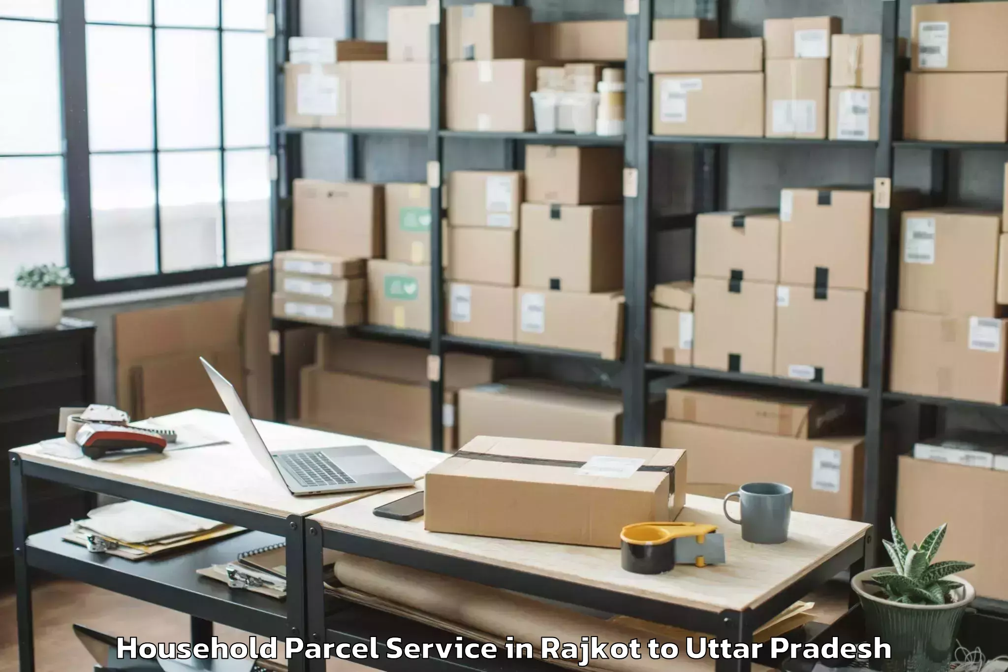 Book Rajkot to Dalmau Household Parcel